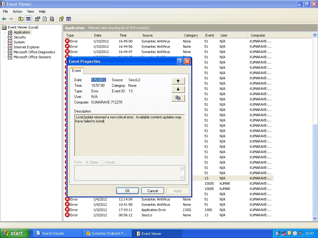 windows xp application error eventid 1000